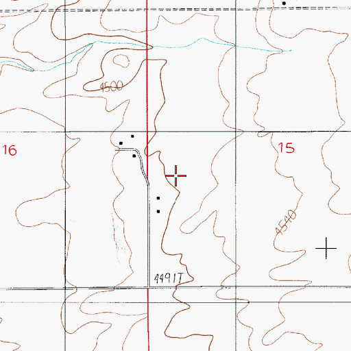 Topographic Map of 01N05E15CB__01 Well, MT