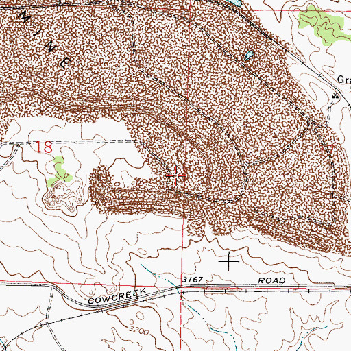 Topographic Map of 01N42E18DAAD01 Well, MT