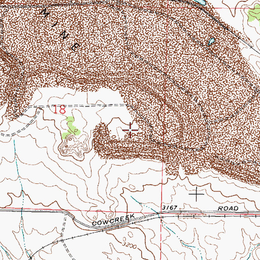 Topographic Map of 01N42E18DABD02 Well, MT