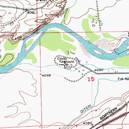 Topographic Map of 01N14E15BDCB01 Well, MT