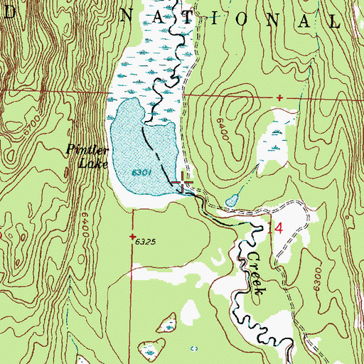 Topographic Map of 01N15W14BCAA01 Well, MT