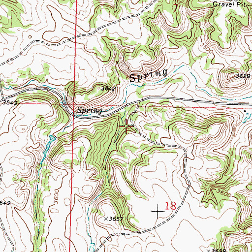 Topographic Map of 01N37E18BABC01 Well, MT