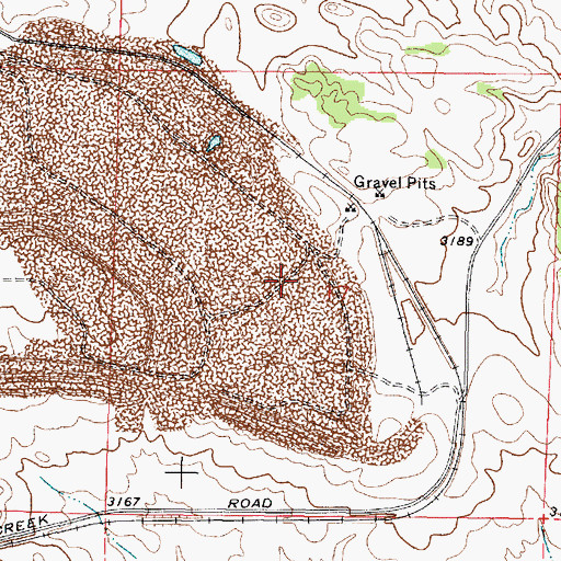 Topographic Map of 01N42E17BDDC01 Well, MT