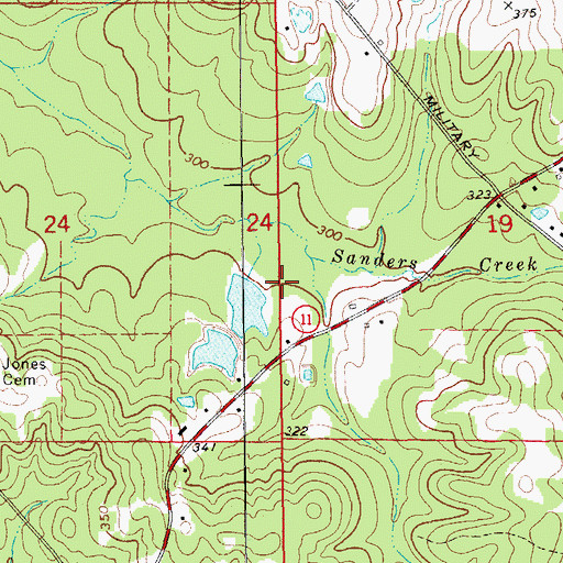 Topographic Map of Patocca Lower Lake Dam, AR