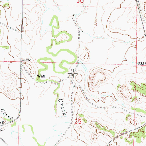 Topographic Map of 01N37E15BAAD01 Well, MT