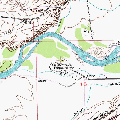 Topographic Map of 01N14E15BDBB01 Well, MT
