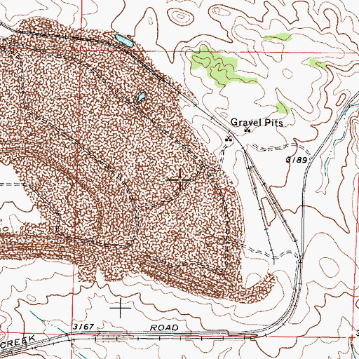 Topographic Map of 01N42E17BDDC01 Well, MT