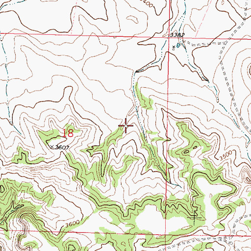 Topographic Map of 01N41E18ADCC01 Well, MT
