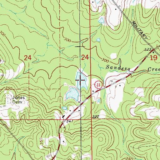 Topographic Map of Patocca Lower Lake, AR