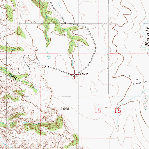 Topographic Map of 01N56E15BACA01 Well, MT