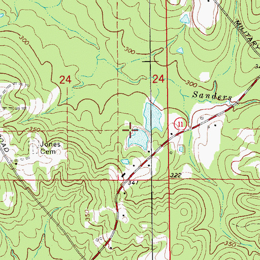 Topographic Map of Patocca Upper Lake Dam, AR