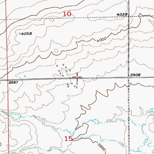 Topographic Map of 01N22E10DCCD01 Well, MT