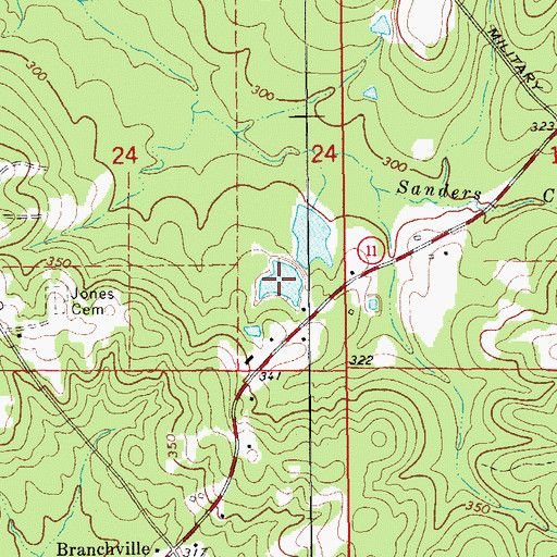 Topographic Map of Patocca Upper Lake, AR