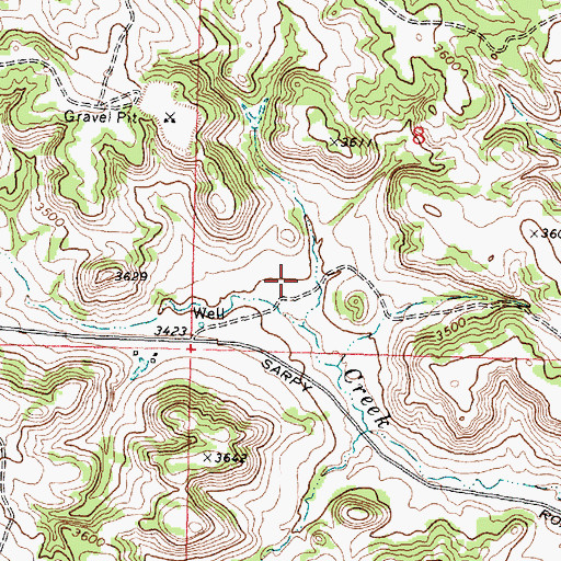Topographic Map of 01N37E08CCAD01 Well, MT
