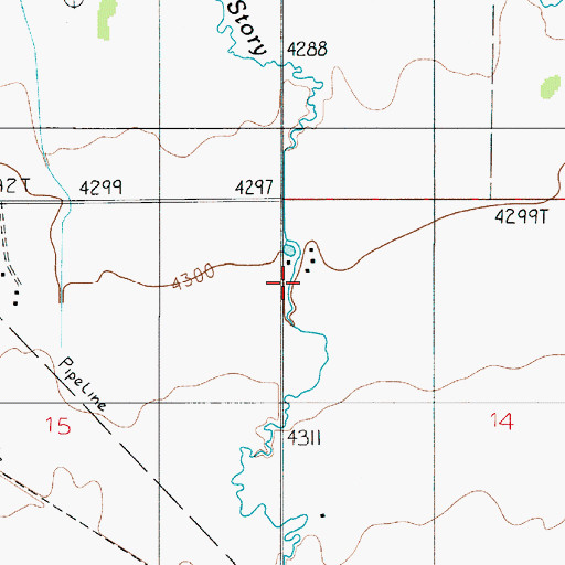 Topographic Map of 01N04E14BBC_01 Well, MT