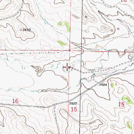 Topographic Map of 01N40E16AADA01 Well, MT