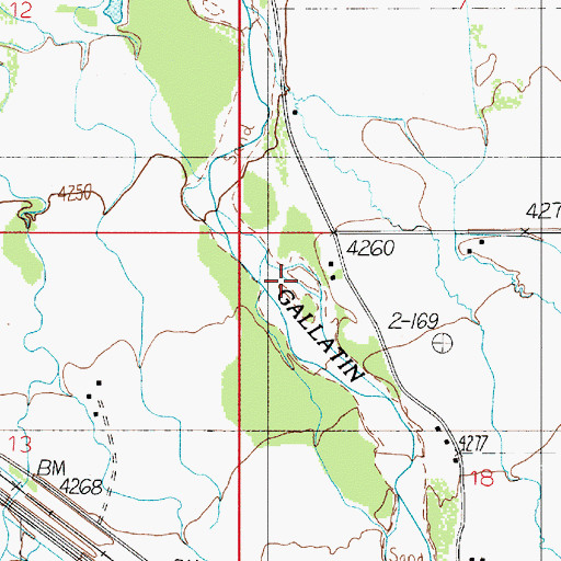 Topographic Map of 01N04E18BB__01 Well, MT