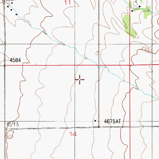 Topographic Map of 01N05E14AB__01 Well, MT