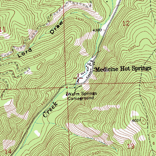 Topographic Map of 01N20W12CCDB01 Well, MT