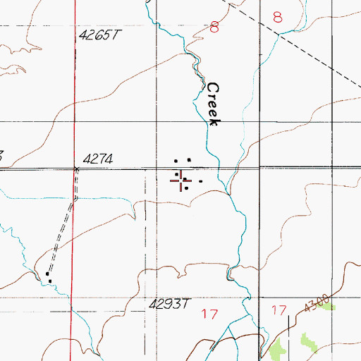 Topographic Map of 01N04E17BAAA01 Well, MT