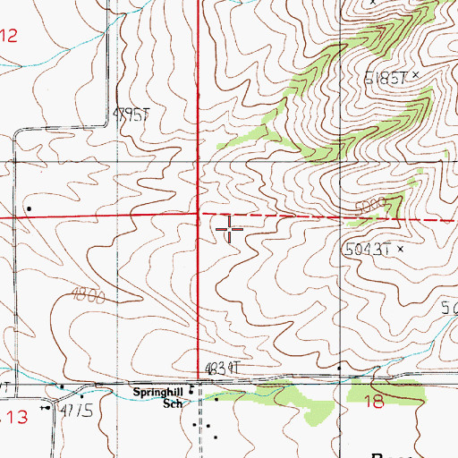 Topographic Map of 01N06E07CC__01 Spring, MT