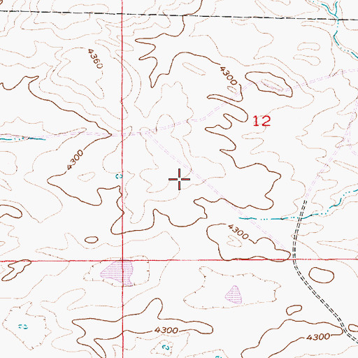 Topographic Map of 01N15E12C___01 Well, MT