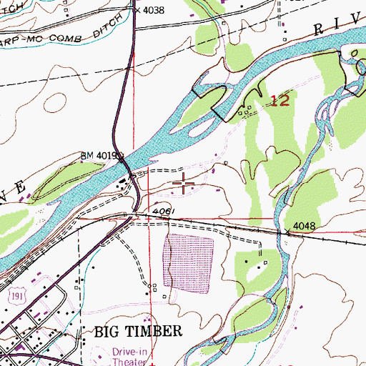 Topographic Map of 01N14E12CCAD01 Well, MT