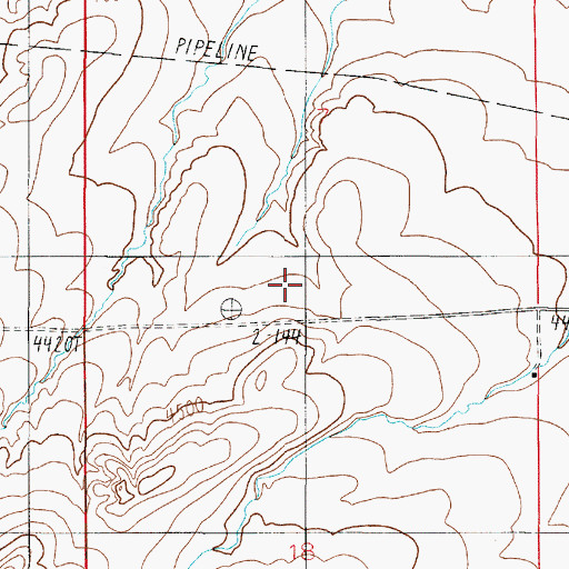 Topographic Map of 01N03E07CDDA01 Well, MT