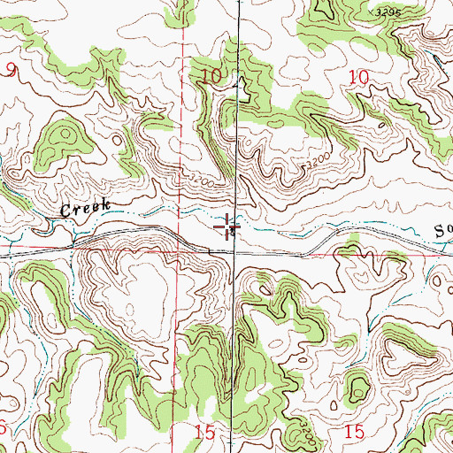 Topographic Map of 01N42E10CCDC01 Well, MT