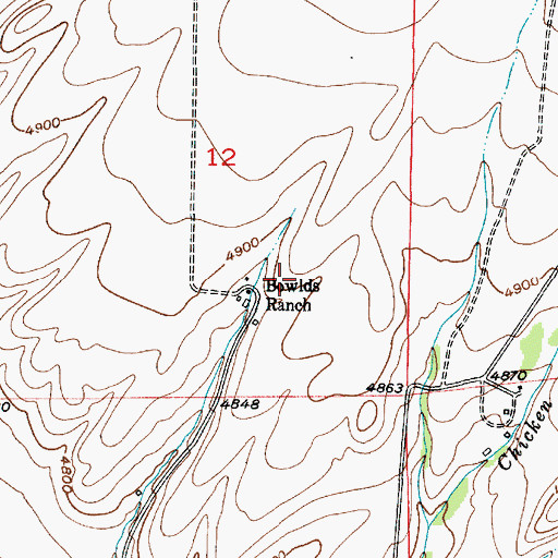 Topographic Map of 01N09E12D___01 Spring, MT