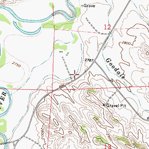 Topographic Map of 01N44E12C___01 Well, MT