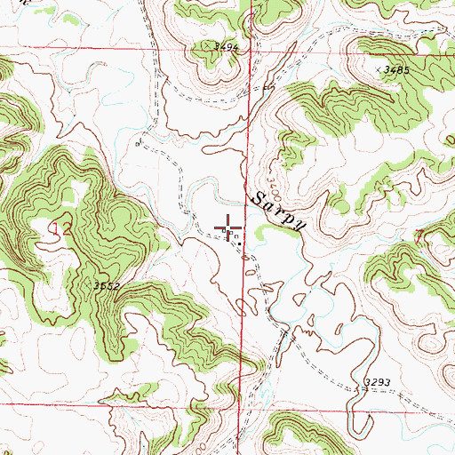 Topographic Map of 01N37E12DAAA01 Well, MT