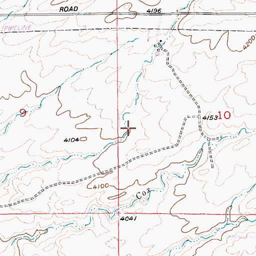 Topographic Map of 01N15E10DBBD01 Well, MT