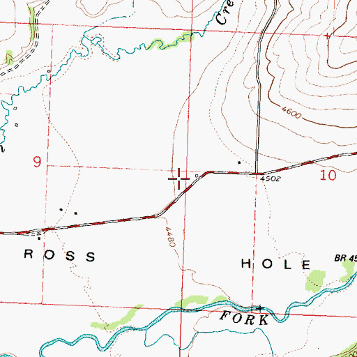 Topographic Map of 01N19W10CBBB01 Well, MT