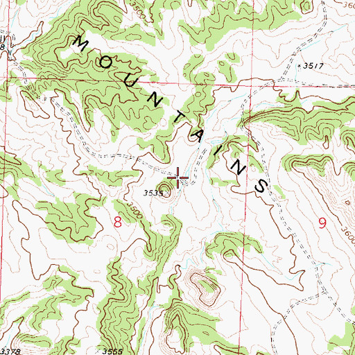 Topographic Map of 01N38E08ADBD01 Well, MT