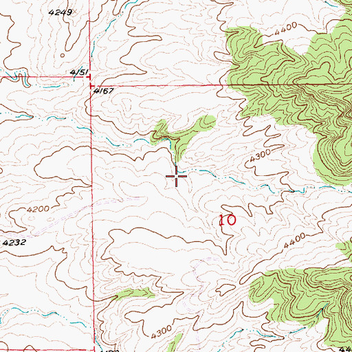 Topographic Map of 01N16E10BDBD01 Well, MT