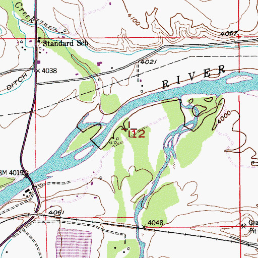 Topographic Map of 01N14E12____01 Well, MT
