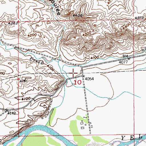 Topographic Map of 01N14E10____01 Well, MT