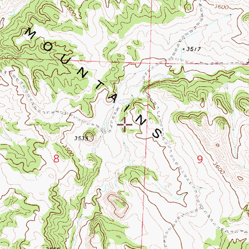 Topographic Map of 01N38E08ADAC01 Well, MT
