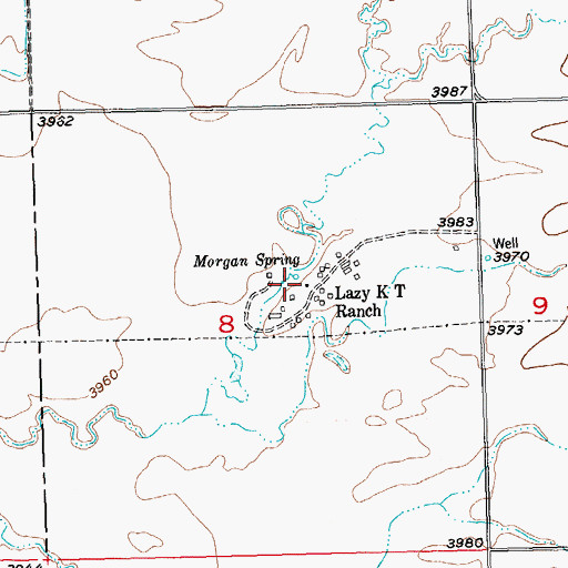 Topographic Map of 01N23E08ACCA01 Well, MT