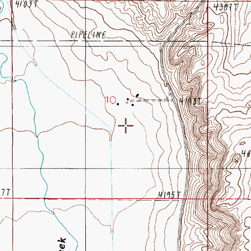 Topographic Map of 01N02E10DB__01 Well, MT
