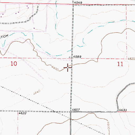 Topographic Map of 01N03W03DAA_01 Well, MT