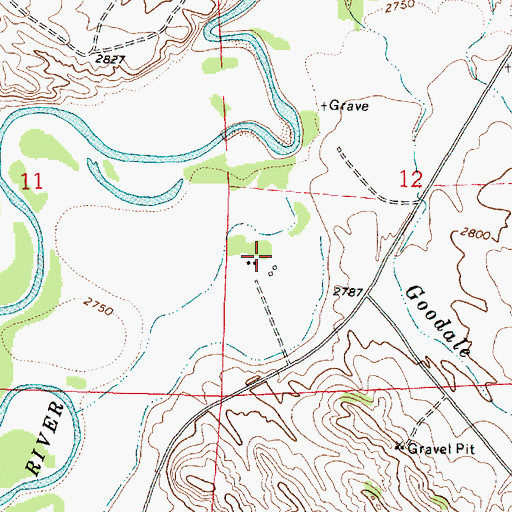 Topographic Map of 01N44E12CBCD02 Well, MT