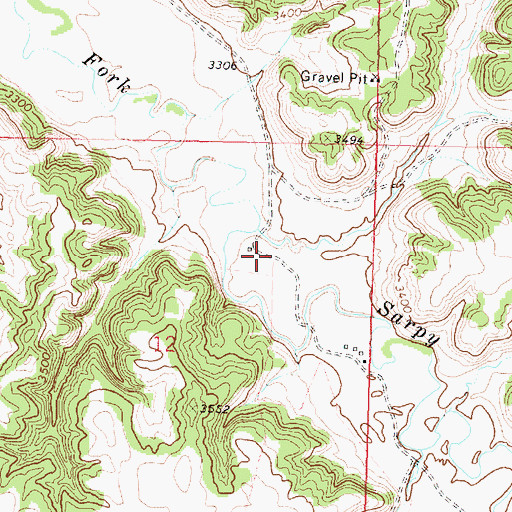 Topographic Map of 01N37E12ACAA01 Well, MT