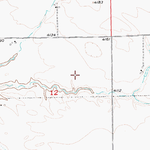 Topographic Map of 01N23E12A___01 Well, MT
