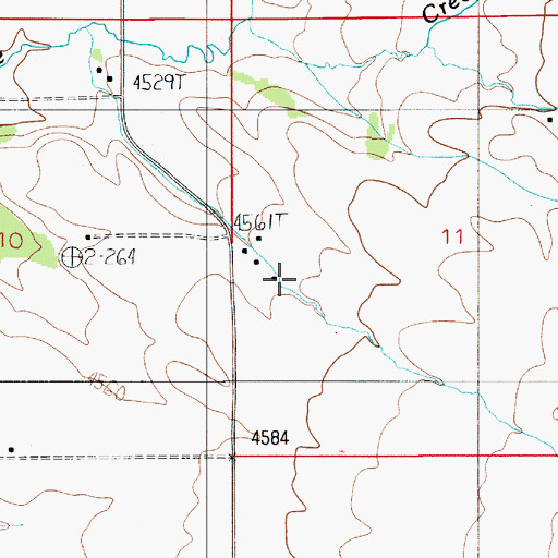 Topographic Map of 01N05E11CB__02 Well, MT
