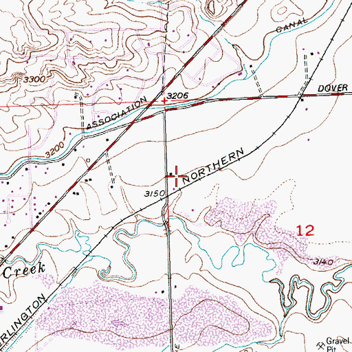 Topographic Map of 01N26E12BCBB01 Well, MT