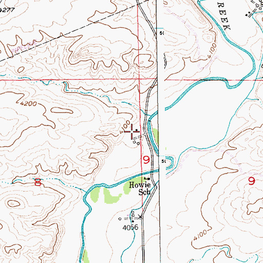 Topographic Map of 01N16E08ADAA01 Well, MT