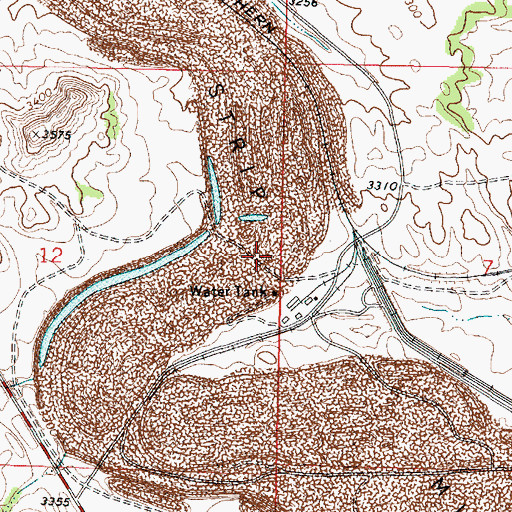 Topographic Map of 01N41E12ADDD01 Well, MT