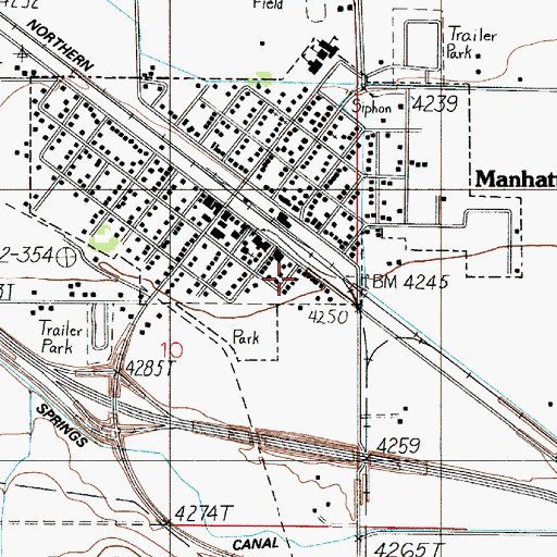 Topographic Map of 01N03E10ADCD01 Well, MT